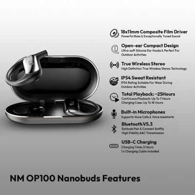 Nakamichi NM OP100 Open Ear TWS Earbuds 14