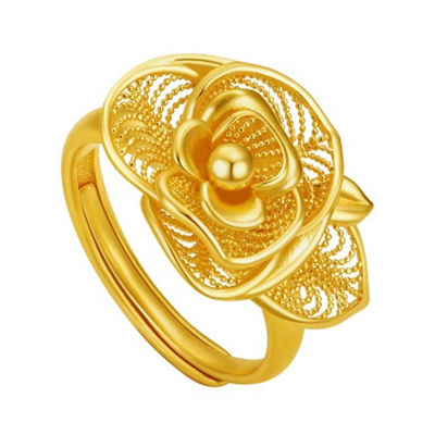 Goldheart 999 Gold Petal Promise Ring 1