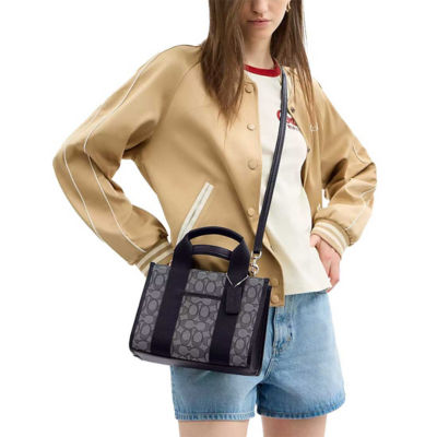 COACH Smith Tote Bag 24 In Signature Jacquard Navy/Midnight Navy CAR78 4