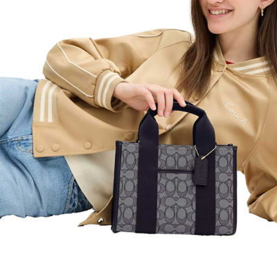 COACH Smith Tote Bag 24 In Signature Jacquard Navy/Midnight Navy CAR78 5