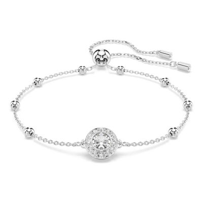 SWAROVSKI Una Angelic 手链, 圆形切割, 白色, 镀铑 1