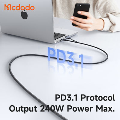 Mcdodo 2-in-1 USB-C to USB-C Cable 240W/140W Charging with (2M) Magsafe 3 Cable CA-0140 6