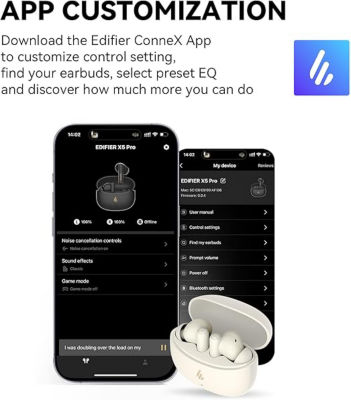 EDIFIER TRUE WIRELESS EARBUDS W ANC - X5 PRO 2025 7