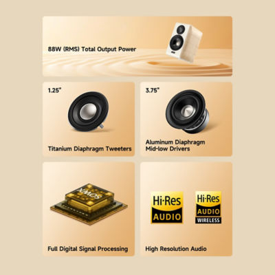 EDIFIER 漫步者书架箱 S880DB MKII 高清音频蓝牙 88W 3