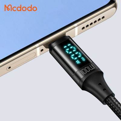 Mcdodo USB-C to USB-C Cable 100W Fast Charging (1.2M) with Digital Display CA-1100 4