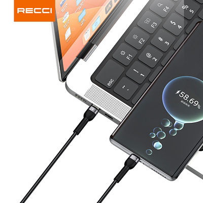 Recci 2-in-1 USB C to USB C and Lightning Cable PD 65W Max Fast Charging 1M Cable RTC-T16 3