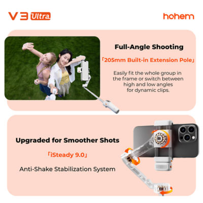 Hohem iSteady V3 Ultra 3-Axis AI Phone Gimbal with Detachable Remote 5