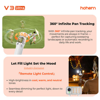 Hohem iSteady V3 Ultra 3-Axis AI Phone Gimbal with Detachable Remote 6