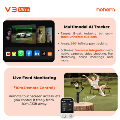 Hohem iSteady V3 Ultra 3-Axis AI Phone Gimbal with Detachable Remote 7