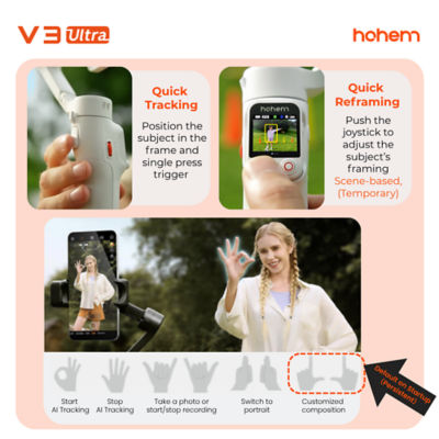 Hohem iSteady V3 Ultra 3-Axis AI Phone Gimbal with Detachable Remote 8