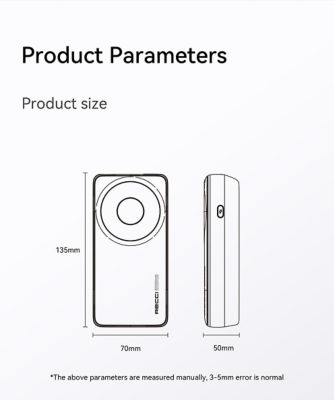 Recci 3C Power Bank 20000mAh PD 65W Retractable USB C Cable RPB-P72 15