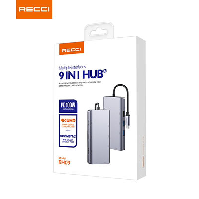 Recci 9-in-1 USB C Adapter Hub RH09 8