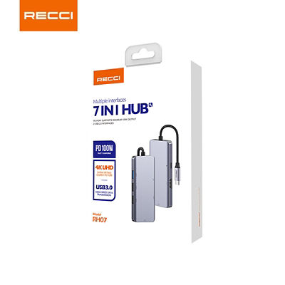 Recci 7-in-1 USB C Adapter Hub RH07 7