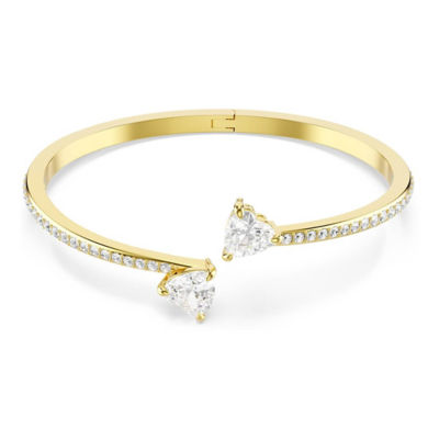 SWAROVSKI Mesmera Attract 手镯, 心形, 白色, 镀金色调 1