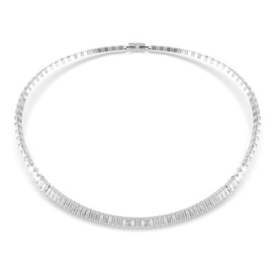 SWAROVSKI Matrix 项链, 长方形切割, 白色, 镀铑 1