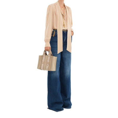 CHLOE Small Woody Tote Bag Boyish Brown CHC23AS397L1720E 6