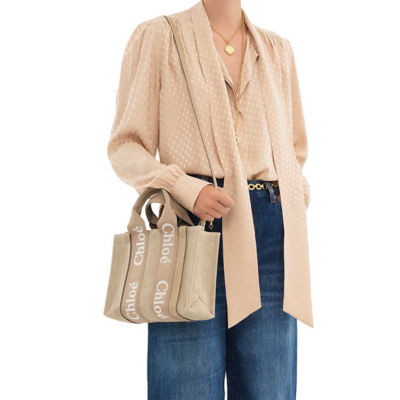 CHLOE Small Woody Tote Bag Boyish Brown CHC23AS397L1720E 7