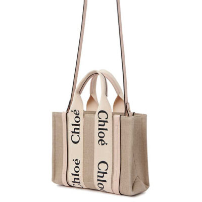 CHLOE Small Woody Tote Bag Cement Pink CHC22AS397I266J5-7447 3