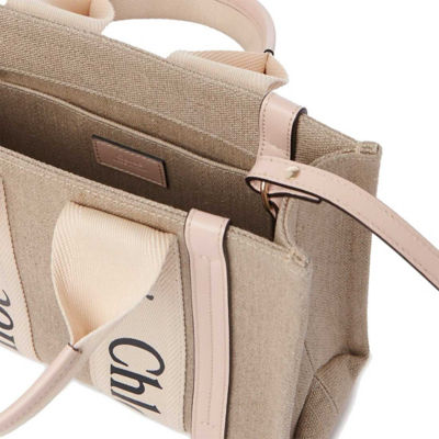 CHLOE Small Woody Tote Bag Cement Pink CHC22AS397I266J5-7447 4