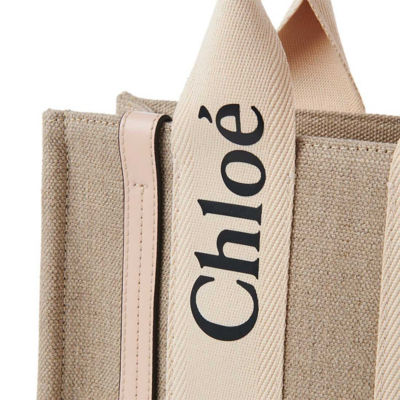 CHLOE Small Woody Tote Bag Cement Pink CHC22AS397I266J5-7447 5