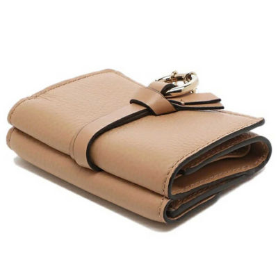 CHLOE Alphabet Mini Trifold Wallet Light Tan CHC21WP946F5726X 5