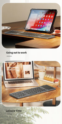 Recci Triple Folding Touch Pad Bluetooth Keyboard RCS-K01 11