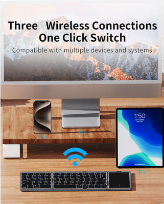 Recci Triple Folding Touch Pad Bluetooth Keyboard RCS-K01 6