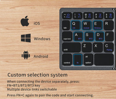 Recci Triple Folding Touch Pad Bluetooth Keyboard RCS-K01 7