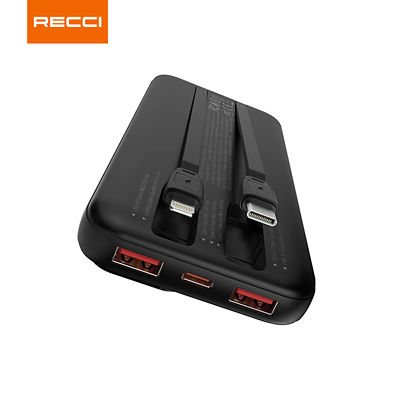 Recci 10000mAh 22.5W with Dual UBS-C & Lightning Cable 3C Power Bank RPB-P67 6