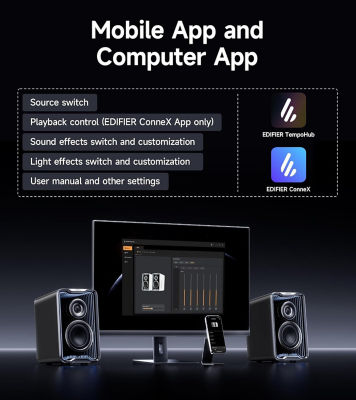 EDIFIER QR30 RGB DESKSTOP SPEAKERS 30W 6