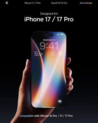 Spigen iPhone 17 Pro Privacy Screen Protector [1 Pack] Glas.tR EZ Fit Pro HD 2