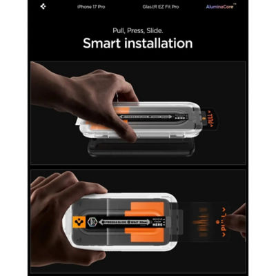 Spigen iPhone 17 Pro Privacy Screen Protector [1 Pack] Glas.tR EZ Fit Pro HD 7