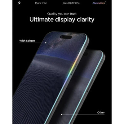 Spigen iPhone Air Privacy Screen Protector Glas.tR EZ Fit Pro HD [1 Pack] 5