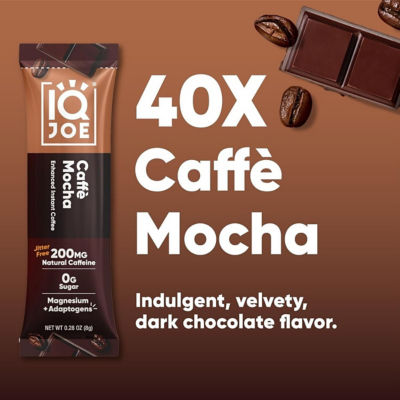 IQBar IQJoe Instant Coffee Packets With Adaptogens - Caffè Mocha 40 Sticks 3