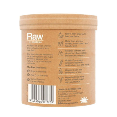 Amazonia Raw Real Food Nutrients Organic Vitamin C Powder Passionfruit 100g 3