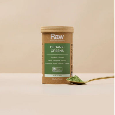 Amazonia Raw Real Food Nutrients Organic Greens Powder Vanilla Mint 100g 4