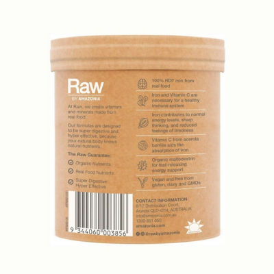 Amazonia Raw Real Food Nutrients Organic Iron Powder Apple Blackcurrant 100g 3