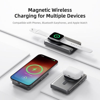 ROCK P50 5in1 PD20W Magnetic Holder Power Bank with Cables (10000mAh) 3