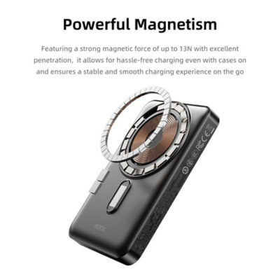 ROCK P50 5in1 PD20W Magnetic Holder Power Bank with Cables (10000mAh) 7