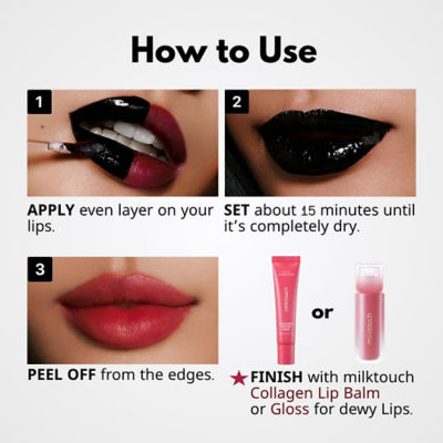 Milk Touch Black Peel Off Lip Tattoo 5