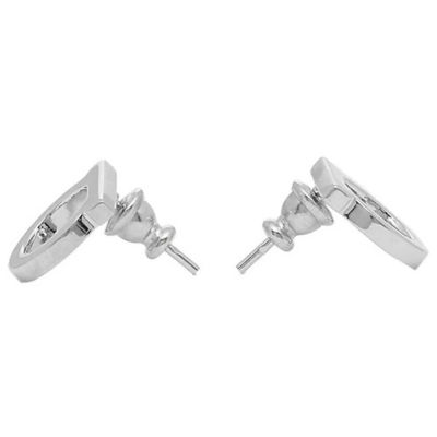 FERRAGAMO Gancini Earrings (L) Palladium 760119 5