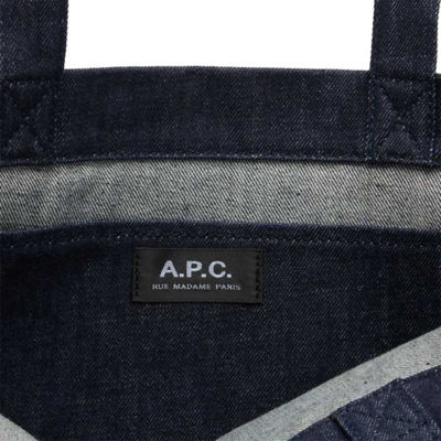 A.P.C. Laure Unisex Shopping Tote Bag Indigo COHIZ-M61445 4