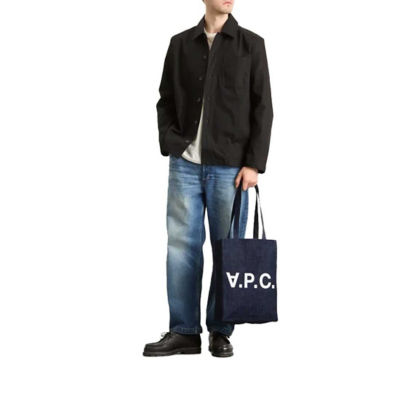 A.P.C. Laure Unisex Shopping Tote Bag Indigo COHIZ-M61445 5