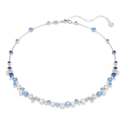 SWAROVSKI Constella 项链, 混合切割, 蓝色, 镀铑 1
