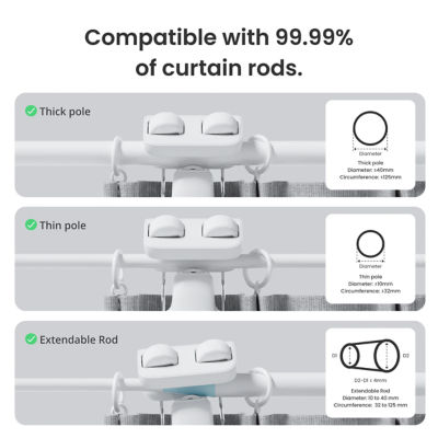 SwitchBot Curtain Rod 3 Smart Curtain Controller Type 1 3