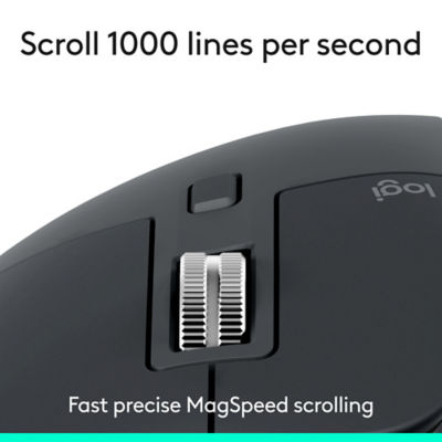 Logitech MX Master 3S Performance Wireless Mouse - GRAPHITE - Bluetooth Edition 3