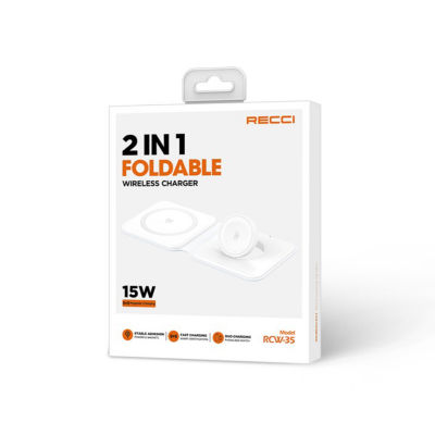 Recci 2-in-1 Foldable Magnetic Wireless Charger RCW-35 7