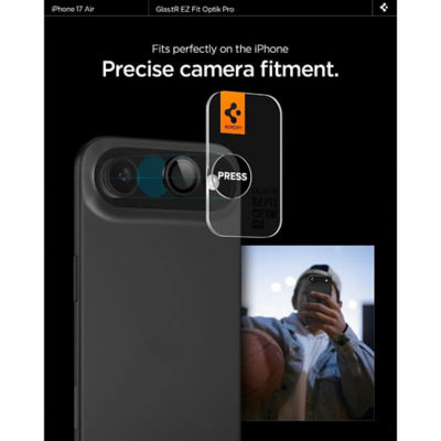 SPIGEN [Bundle of 2] Spigen iPhone Air Camera Lens Protector EZ Fit Optik Pro 5