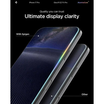 Spigen iPhone 17 Pro Screen Protector [1 Pack] EZ Fit Pro HD 5