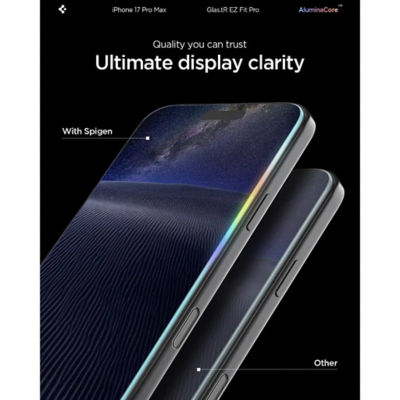 Spigen iPhone 17 Pro Max Screen Protector [1 Pack] EZ Fit Pro HD 4